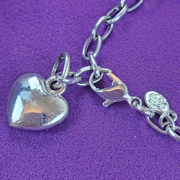 💜Premier "Luv It" Silver Plated Heart Shaped Anklet - Picture 5 of 11